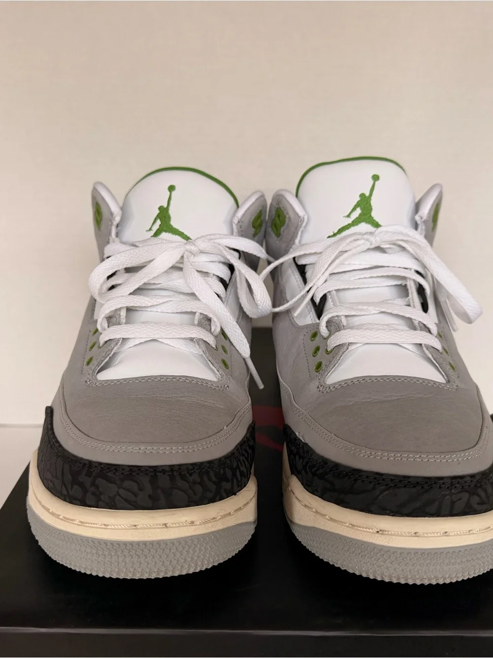 Air Jordan 3 Retro Chlorophyll Light Smoke Grey 10.5 2018 136064-006